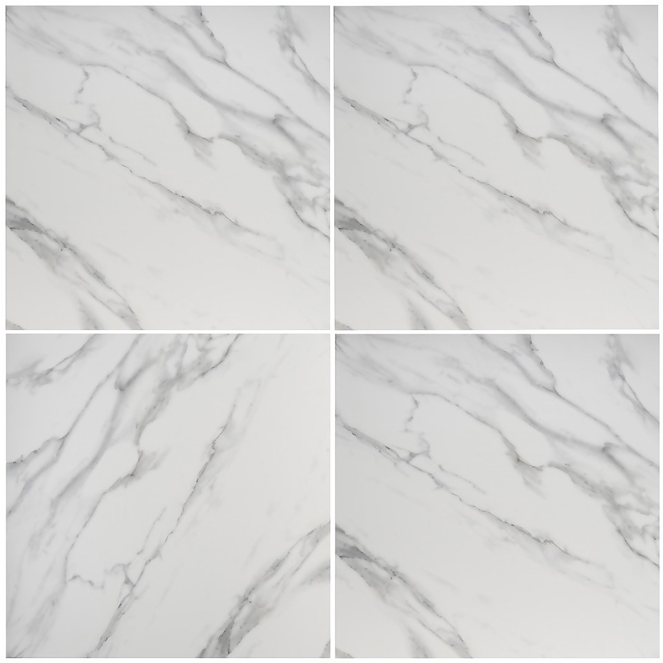 Calacatta Matt Marble Effect Porcelain Wall & Floor Tile 600 x 600mm (Sample Only)