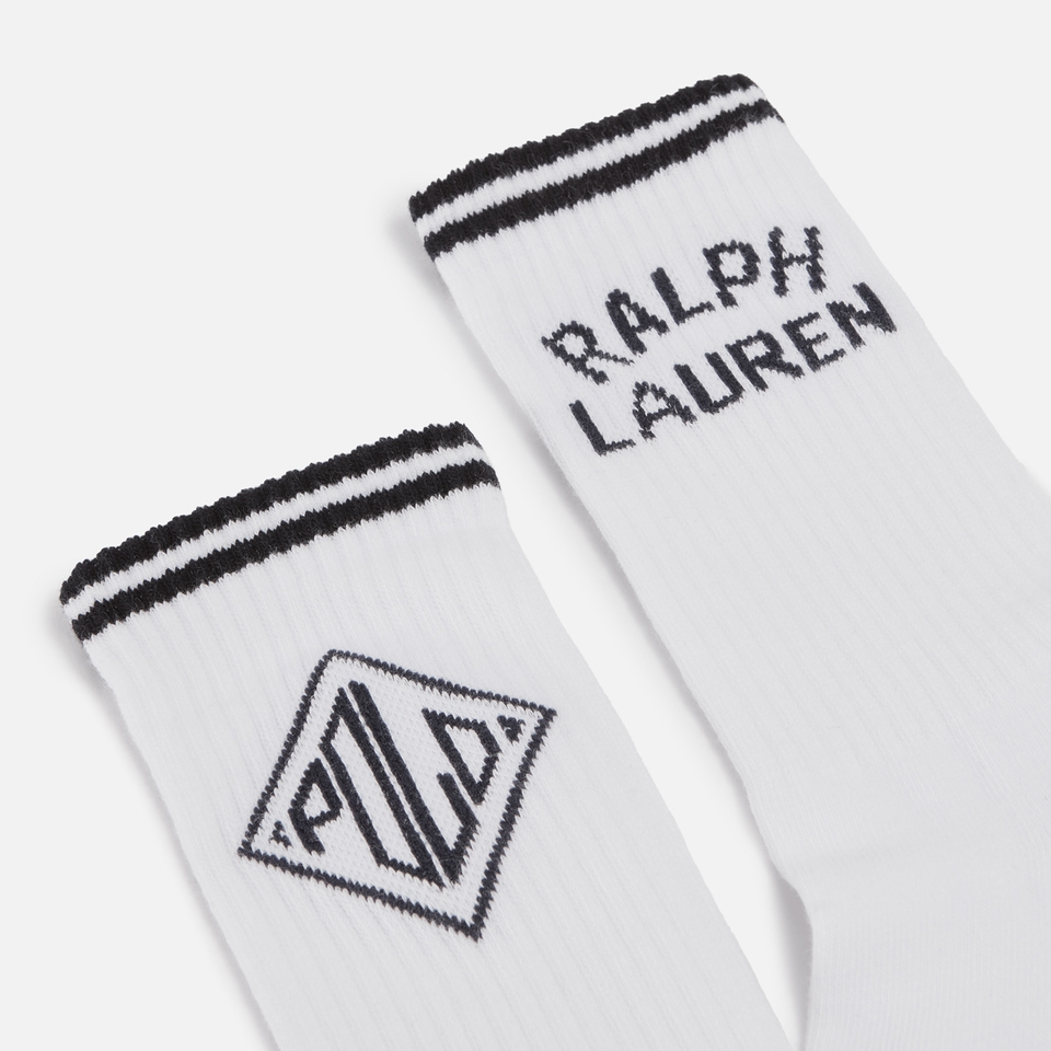 Polo Ralph Lauren Women's Baseball Crew Socks - White