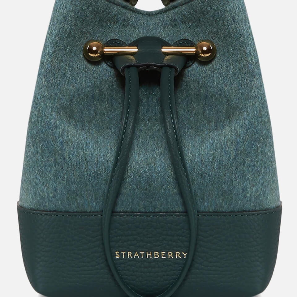 Strathberry Lana Osette Cashmere And Leather Hobo Bag