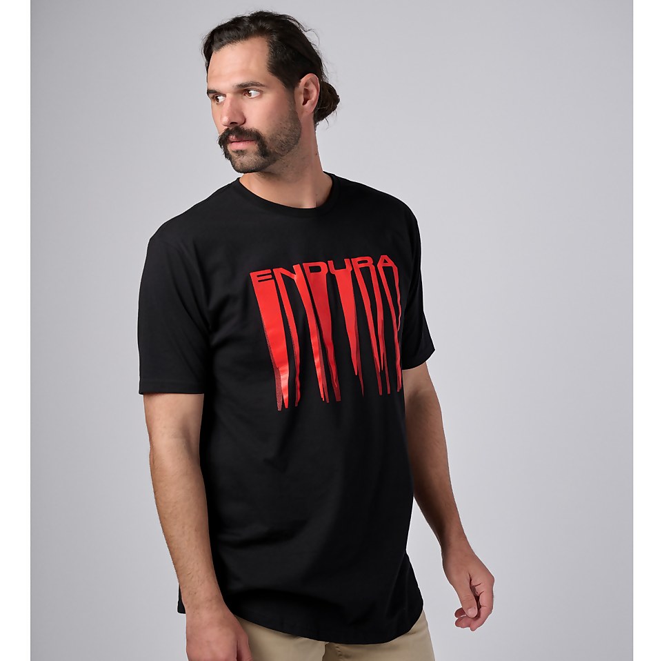 DRIPPING SHADOW SHIRTAIL TEE - BLACK
