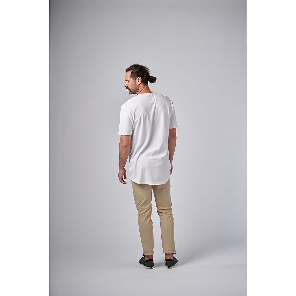 BONES BIKER SHIRTAIL TEE - WHITE