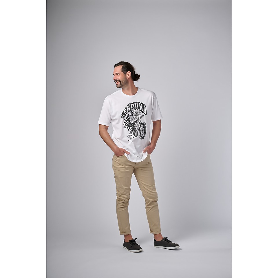 BONES BIKER SHIRTAIL TEE - WHITE