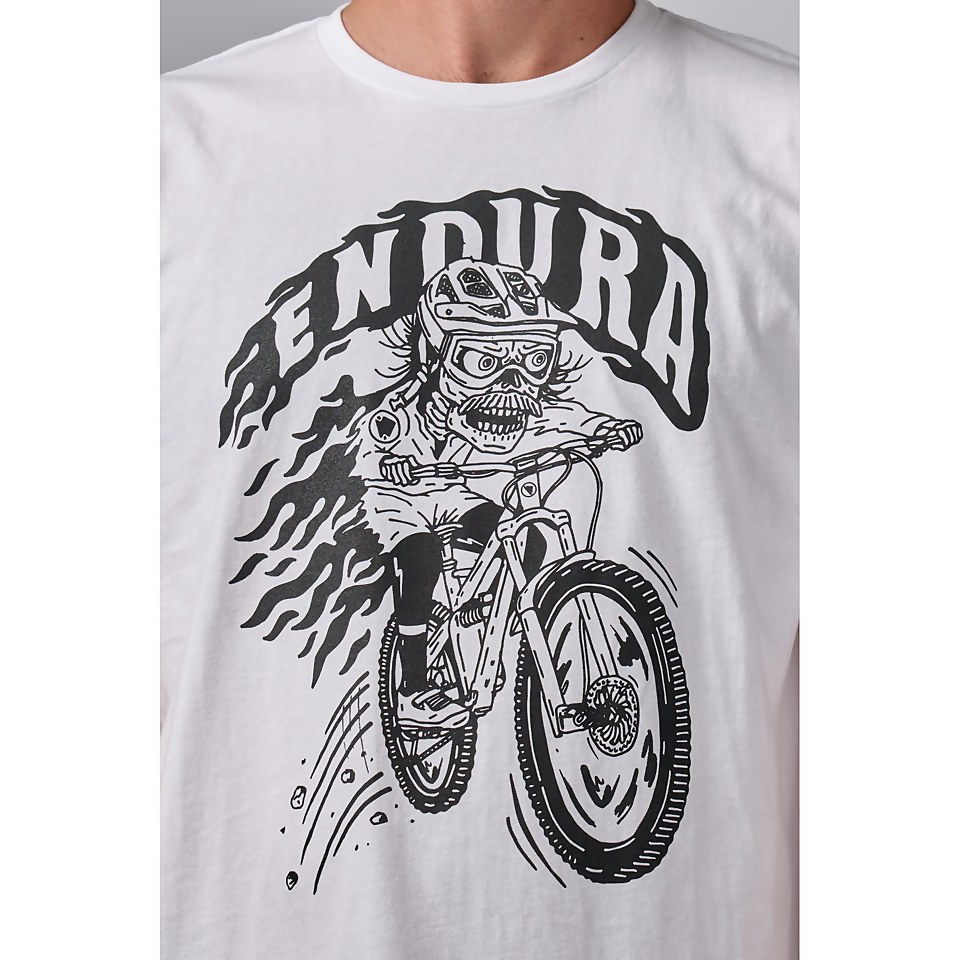 BONES BIKER SHIRTAIL TEE - WHITE