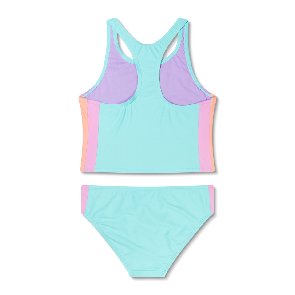 Ensemble Tankini pour filles, bleu/violet