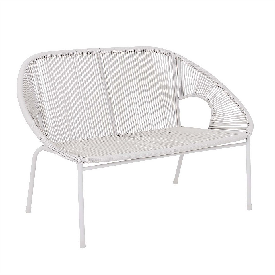 Acapulco 2 Seater Garden Bench Grey Homebase