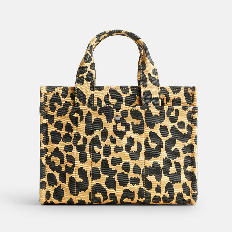 Coach Cargo Tote 26 Leopard Print Cotton Canvas Bag