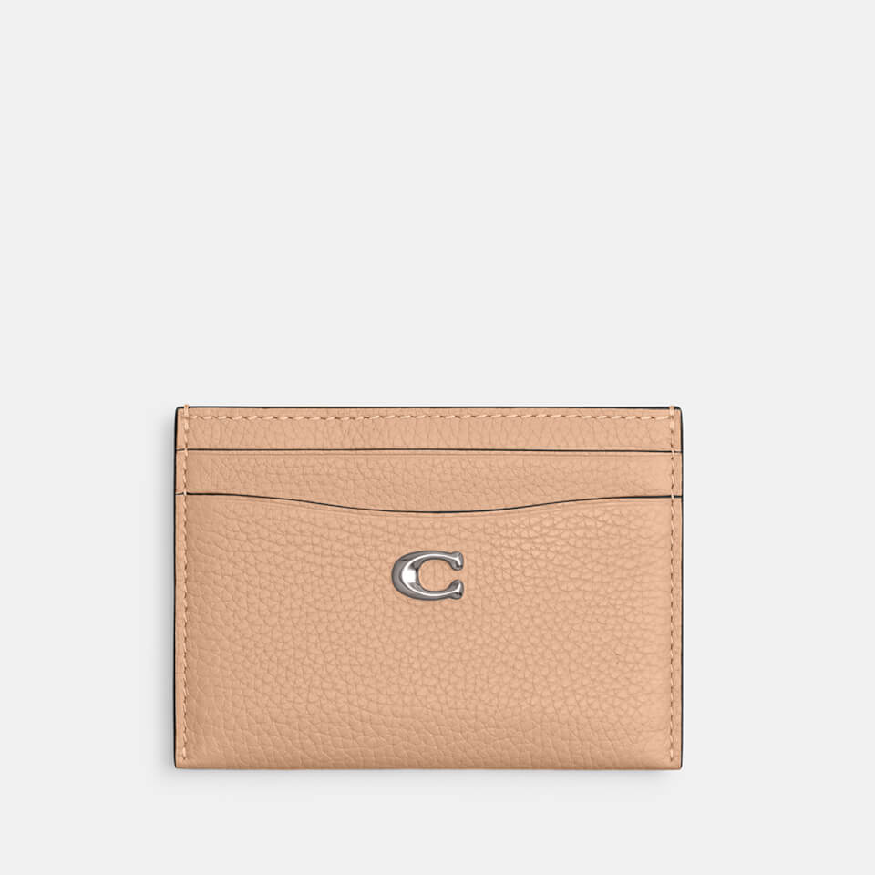 Coach Polished Pebble Essential Leather Card Case