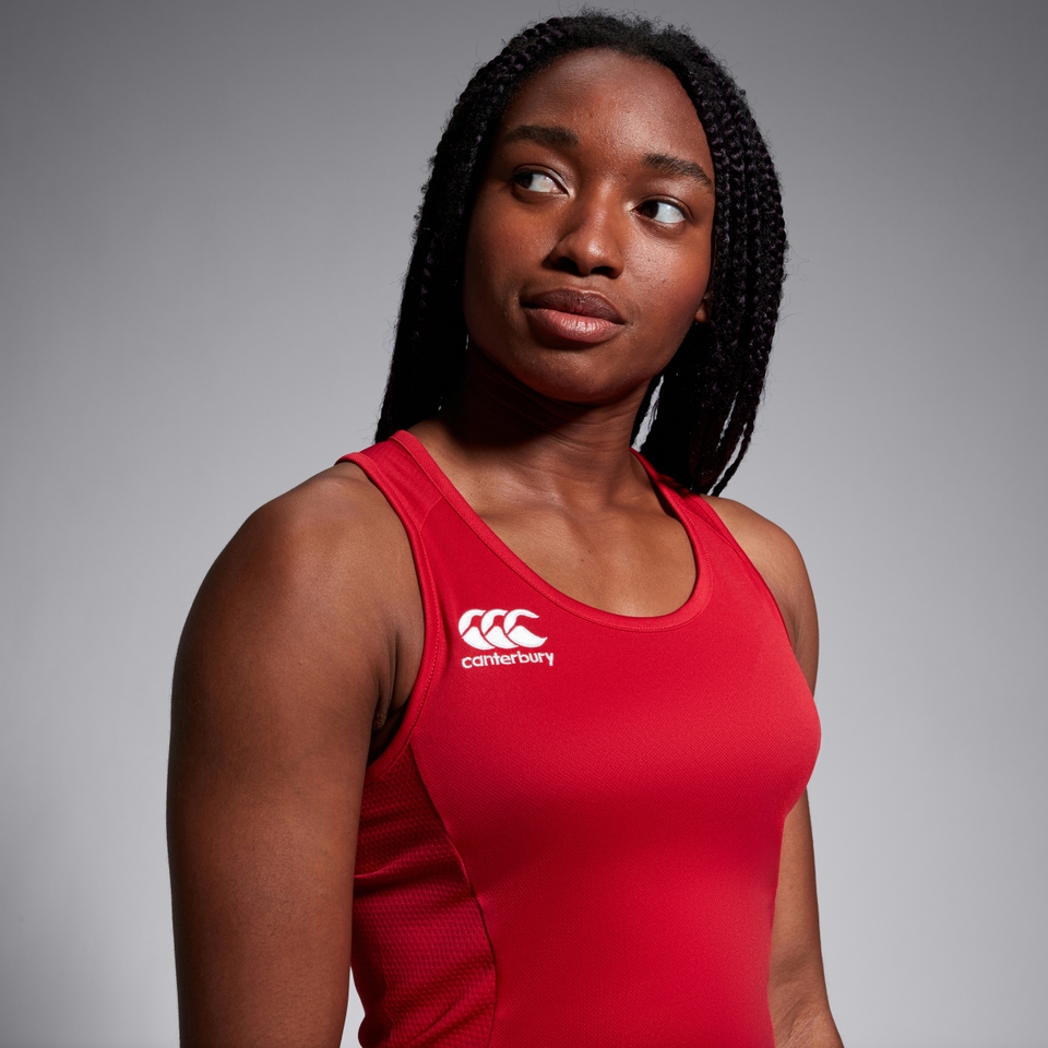 WOMENS CLUB DRY RACERBACK SINGLET RED