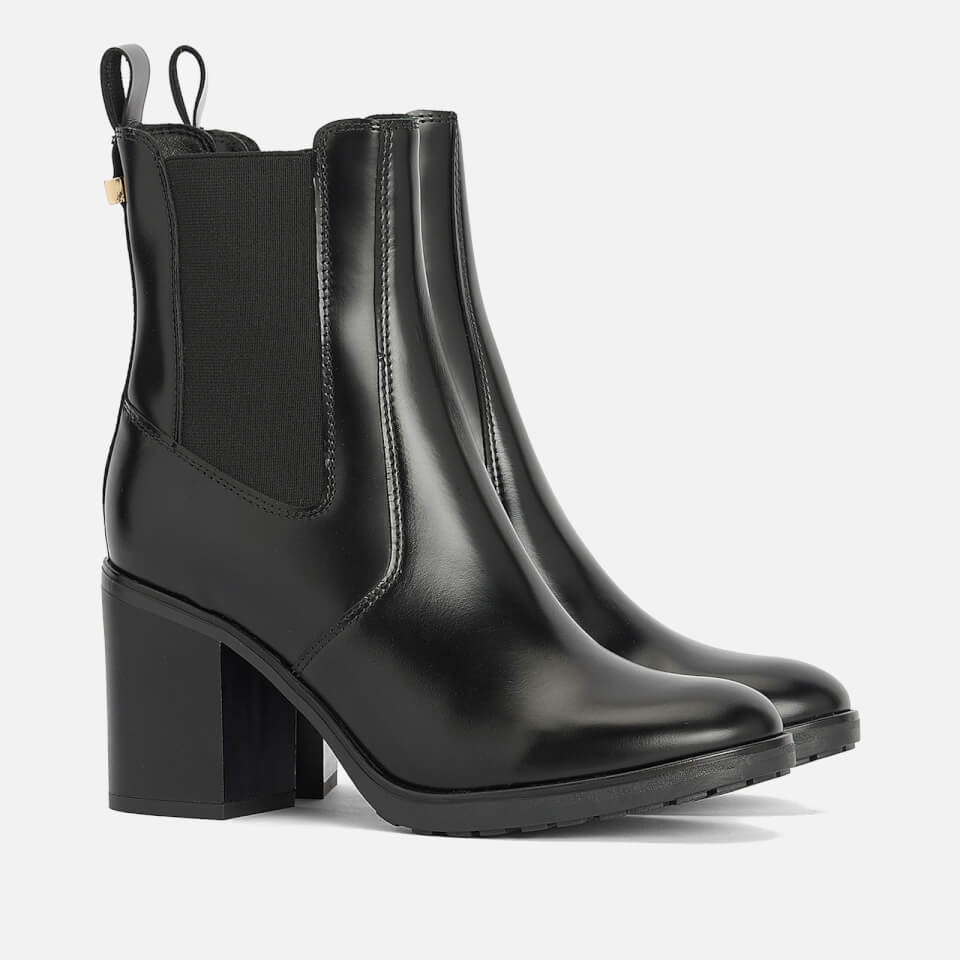 Barbour International Women's Cosmos Leather Heeled Chelsea Boots - Black