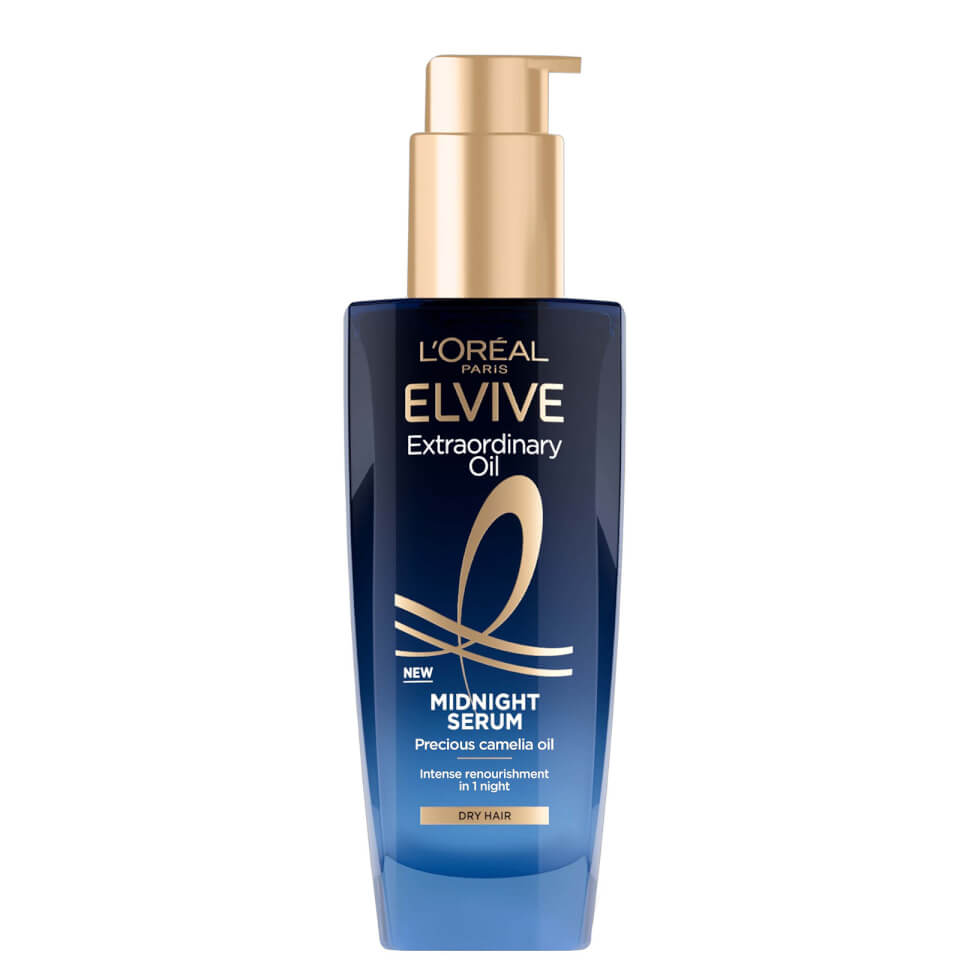 L'Oréal Paris Elvive Extraordinary Oil Midnight Renourishing Hair Treatment Serum for Dry Hair 100ml