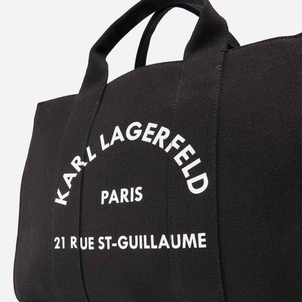 Karl Lagerfeld Rue St Guillaume Medium Cotton-Canvas Tote Bag