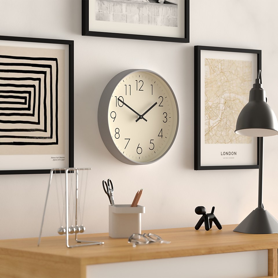 Urban Wall Clock - 30cm - Grey