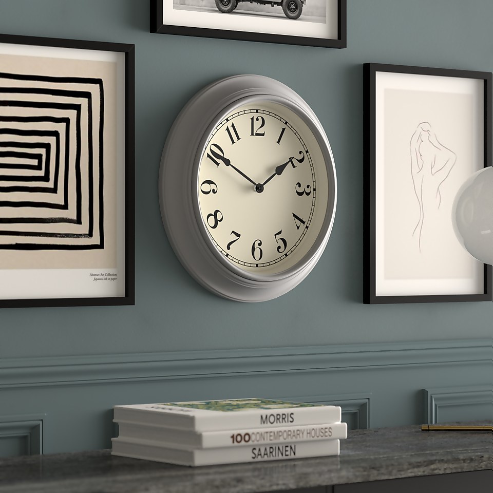Kitchen Wall Clock - 40cm - Grey