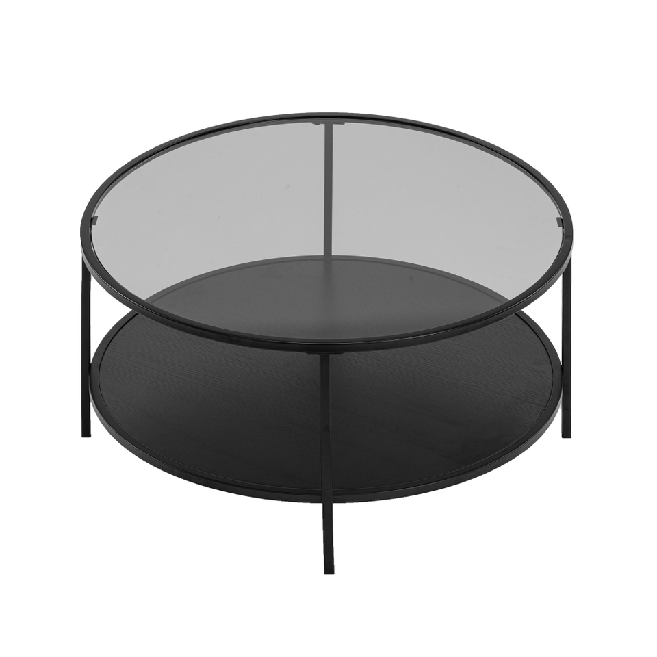 Fraser Smoked Glass Round Coffee Table