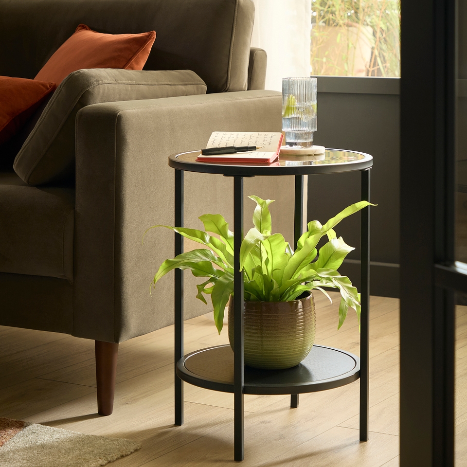 Fraser Smoked Glass Side Table