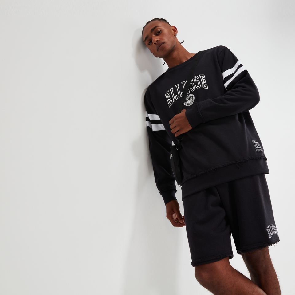 Sweatshirt Vivar Gewaschenes Schwarz für Herren