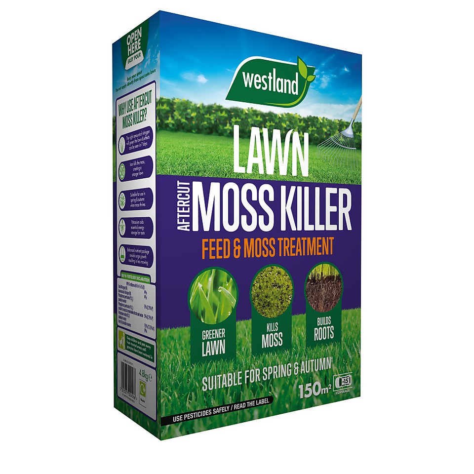Westland Aftercut Moss Killer 150m2 Homebase