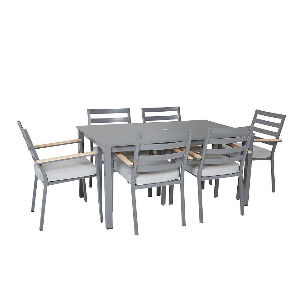 Spirit 6 Seater Garden Dining Set Homebase