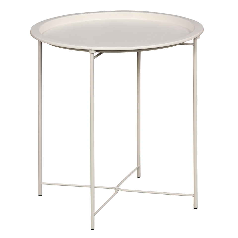 Metal Folding Side Table - Taupe
