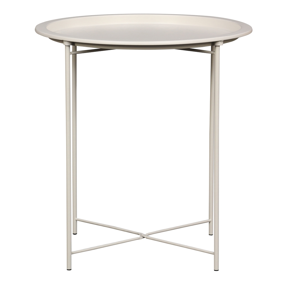 Metal Folding Side Table - Taupe