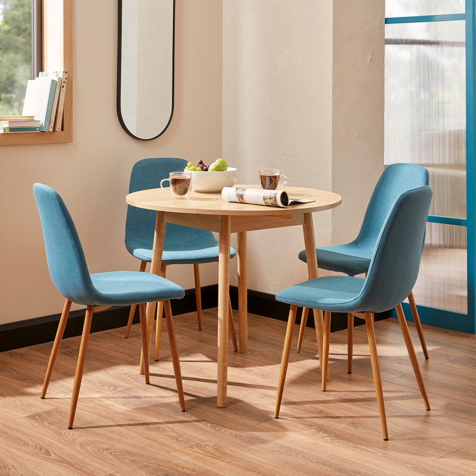 Callie Round Drop Leaf Dining Table - Oak Effect