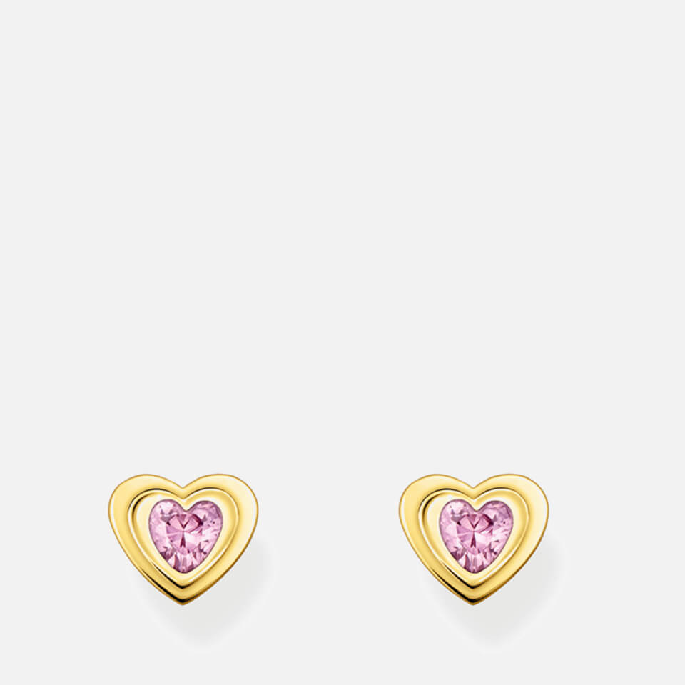 Thomas Sabo Gold Heart Stud Earrings