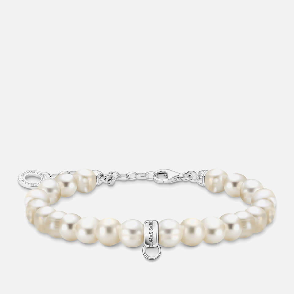 Thomas Sabo Charm Club Sterling Silver Freshwater Pearl Bracelet - White