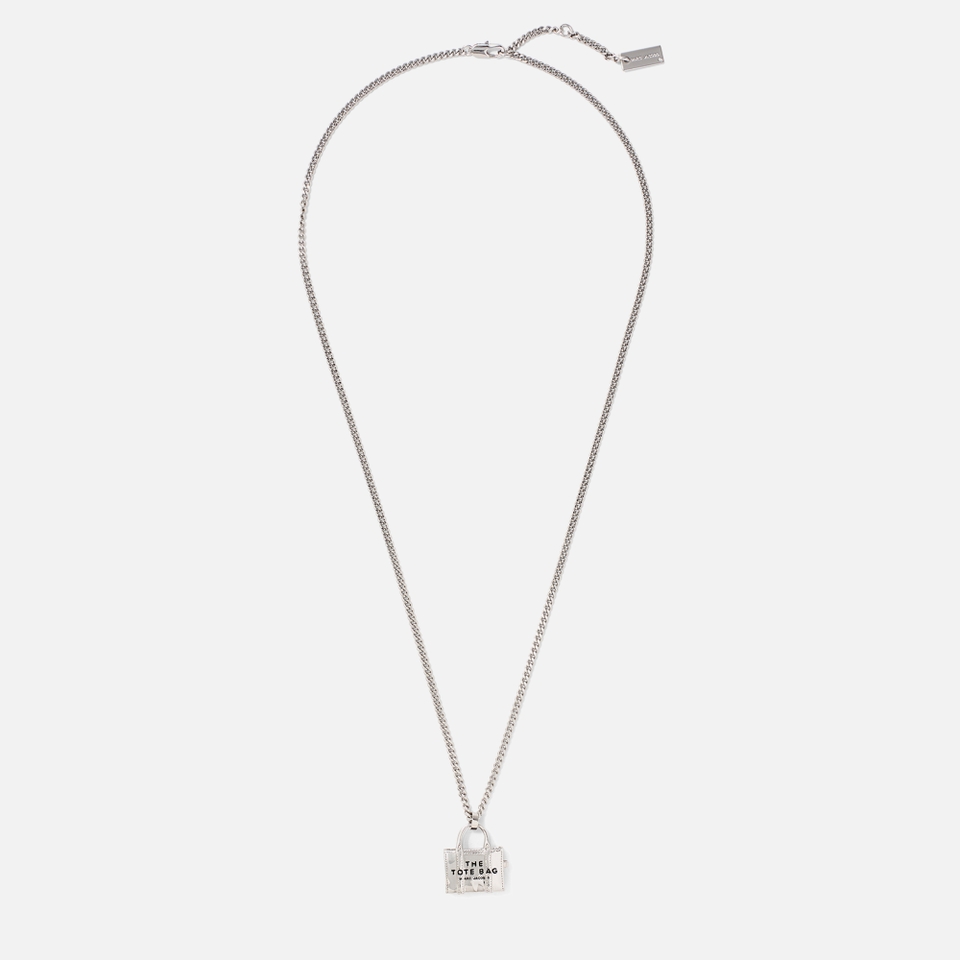 Marc Jacobs Silver-Plated Tote Bag Pendant Necklace