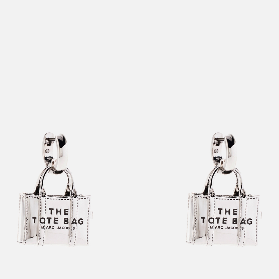Marc Jacobs Silver-Plated Tote Bag Drop Earrings