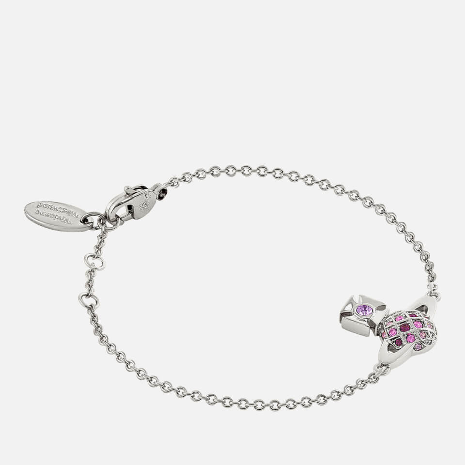 Vivienne Westwood Women's Willa Bas Relief Silver Tone Bracelet - Platinum/Violet Purple