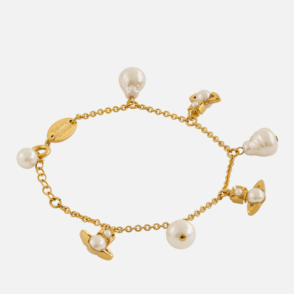 Vivienne Westwood Emiliana Gold-Tone Pearl Charm Bracelet