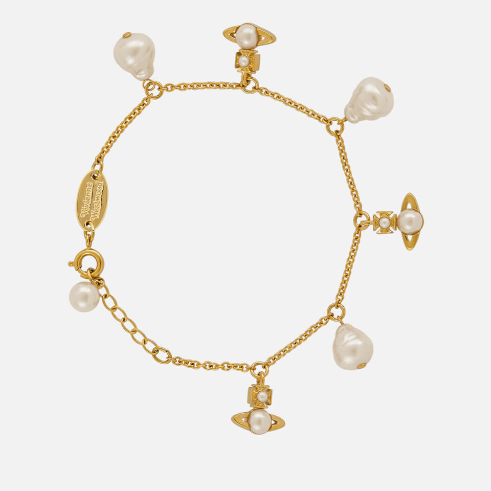 Vivienne Westwood Emiliana Gold-Tone Pearl Charm Bracelet