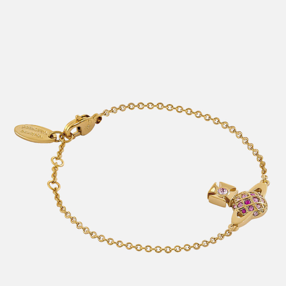 Vivienne Westwood Women's Willa Bas Relief Gold Tone Bracelet - Gold/Pink