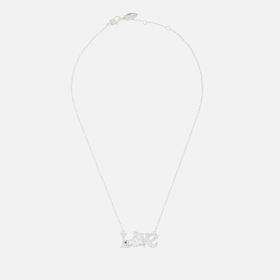 Vivienne Westwood Love Silver Tone Pendant Necklace