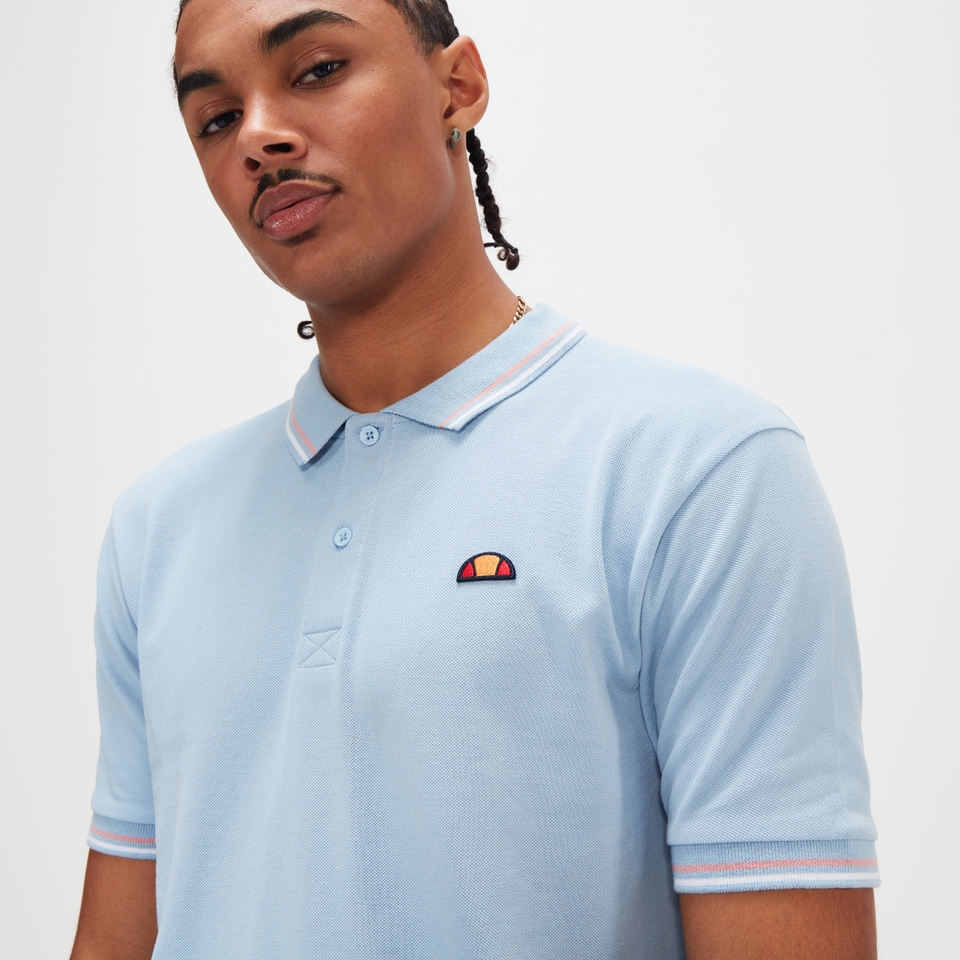 Men's Rooks Polo Light Blue/White