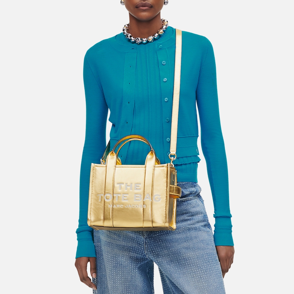 Marc Jacobs The Small Metallic Full-Grain Leather Tote Bag