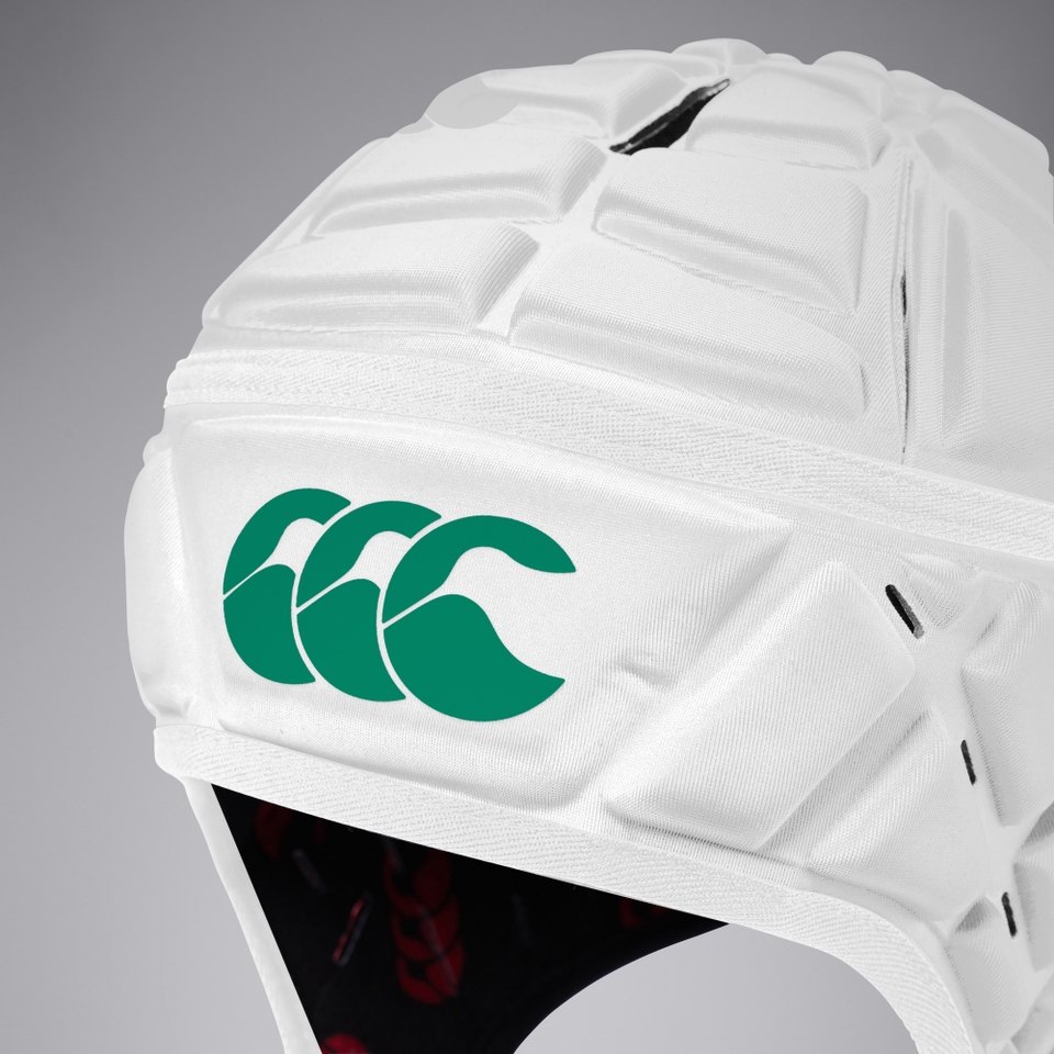 CANTERBURY RAZE HEADGUARD JU JU WHITE/GREEN