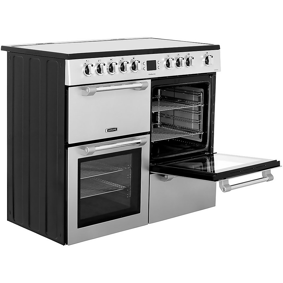 Leisure Cookmaster CK100C210S 100cm Electric Range Cooker with Ceramic Hob - Silver