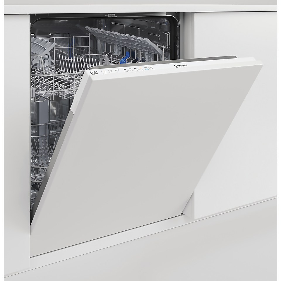 Indesit D2IHL326UK Fully Integrated Full Size Dishwasher - White Control Panel