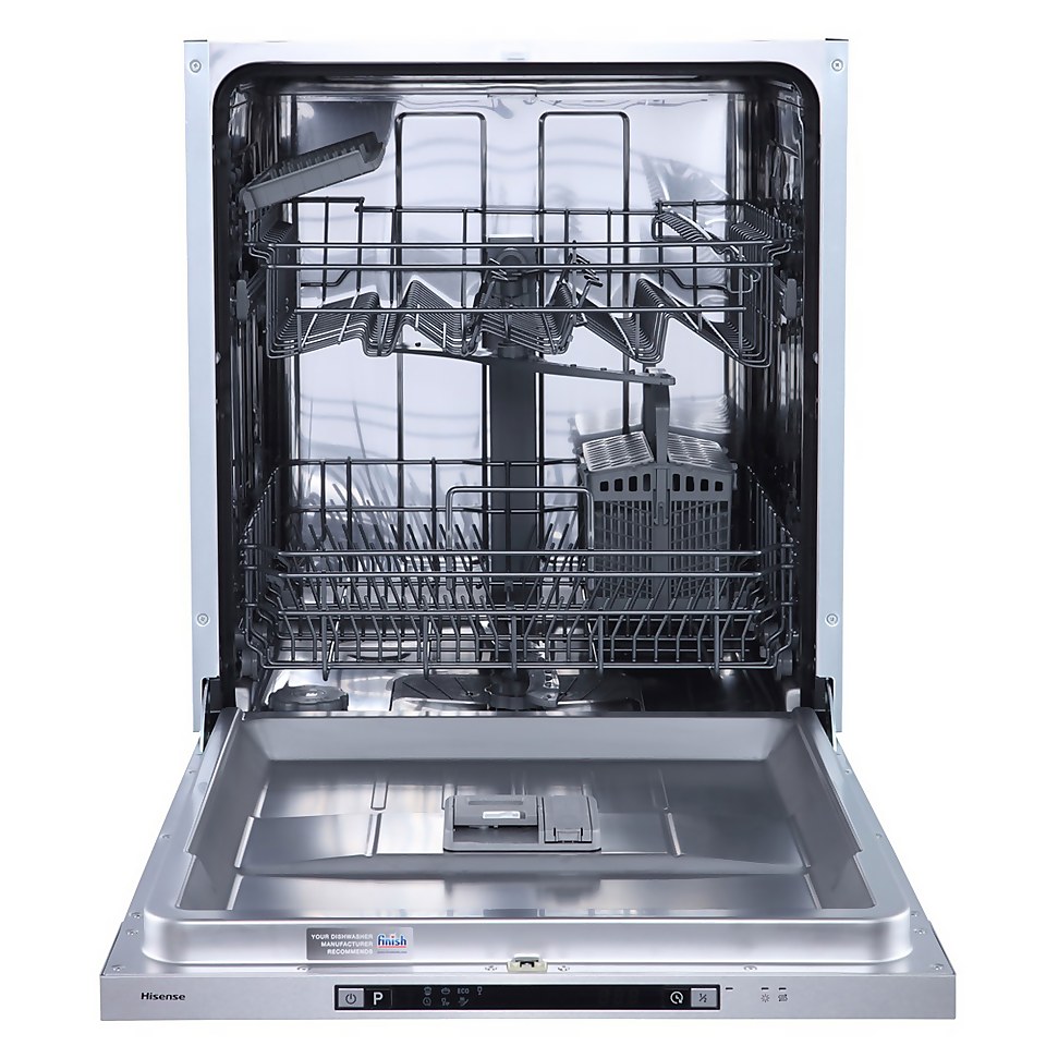 Hisense HV622E15UK Fully Integrated Full Size Dishwasher - Silver Control Panel