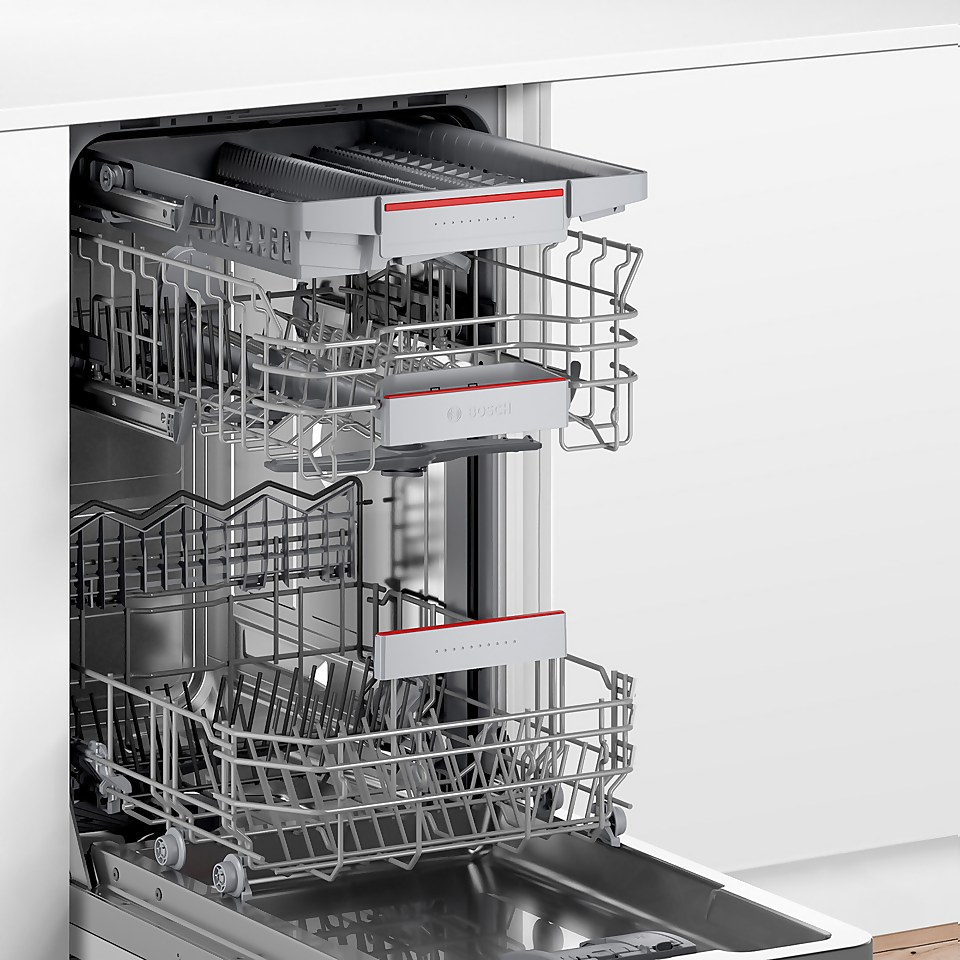 Bosch Series 4 SPV4EMX21G Fully Integrated Slimline Dishwasher - Stainless Steel Control Panel