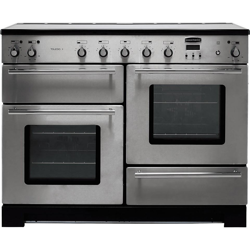 Rangemaster Toledo + TOLP110EISS/C 110cm Electric Range Cooker with Induction Hob - Stainless Steel