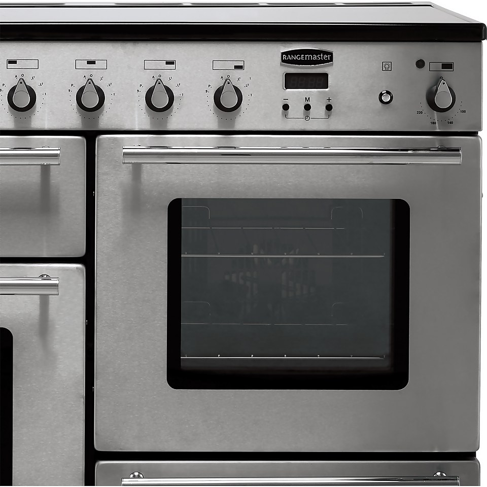 Rangemaster Toledo + TOLP110EISS/C 110cm Electric Range Cooker with Induction Hob - Stainless Steel