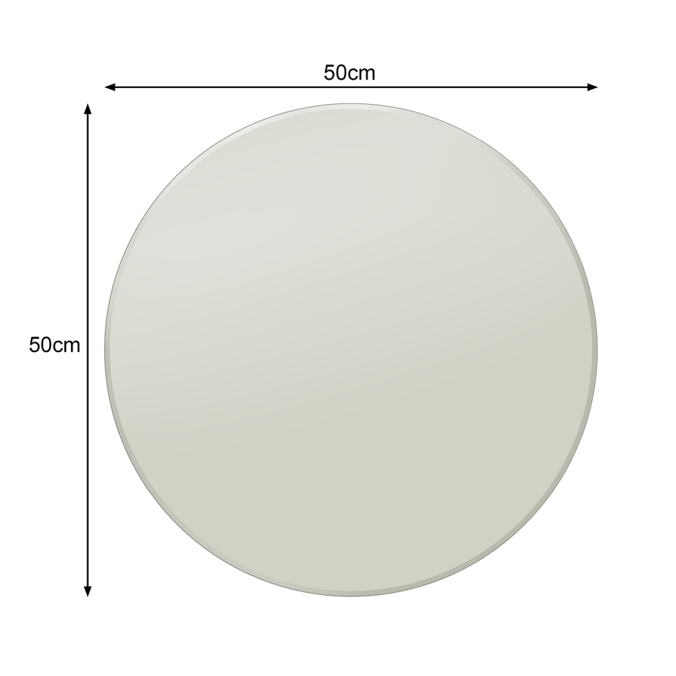 Unframed Circle Mirror - 50cm