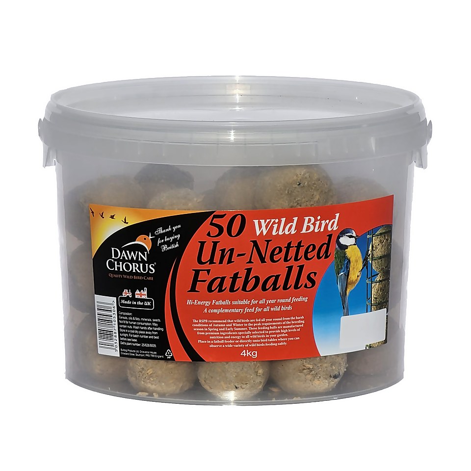 Wild Bird Energy Balls - Pack of 50 Un-Netted Fat Balls