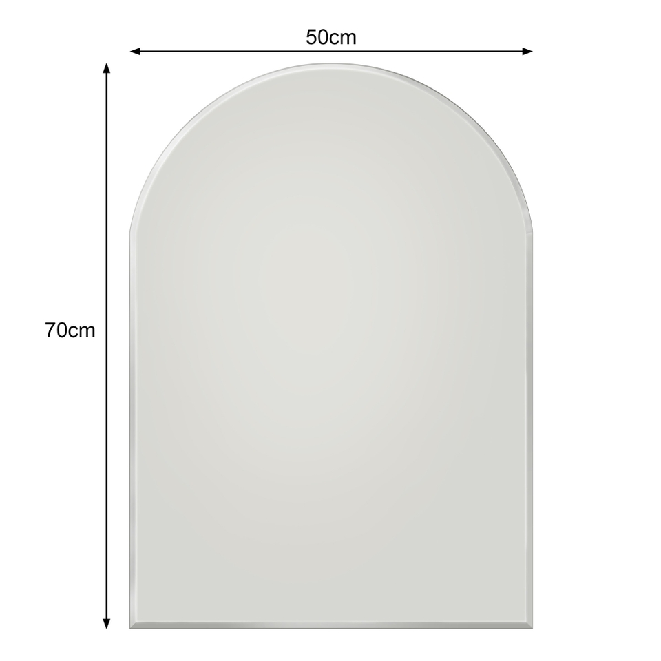 Unframed Arch Mirror - 50x70cm