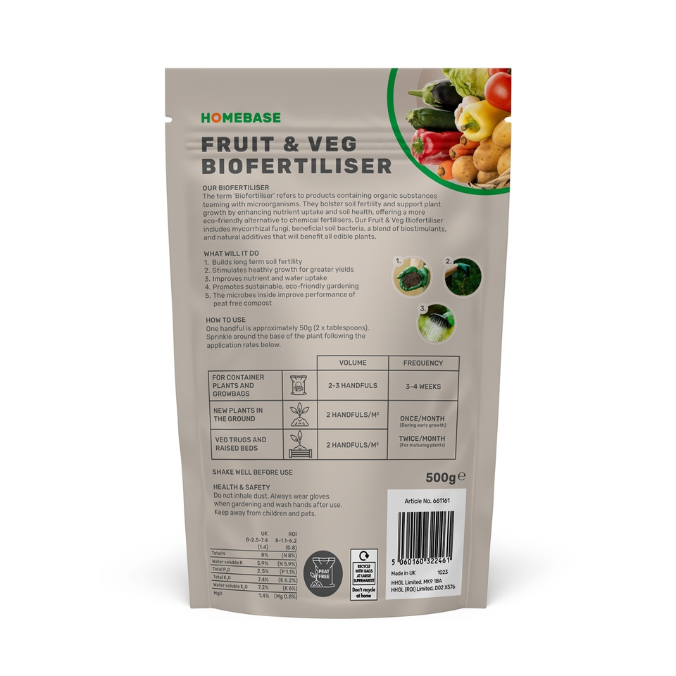 Homebase BioFertiliser Fruit & Veg Feed - 500g