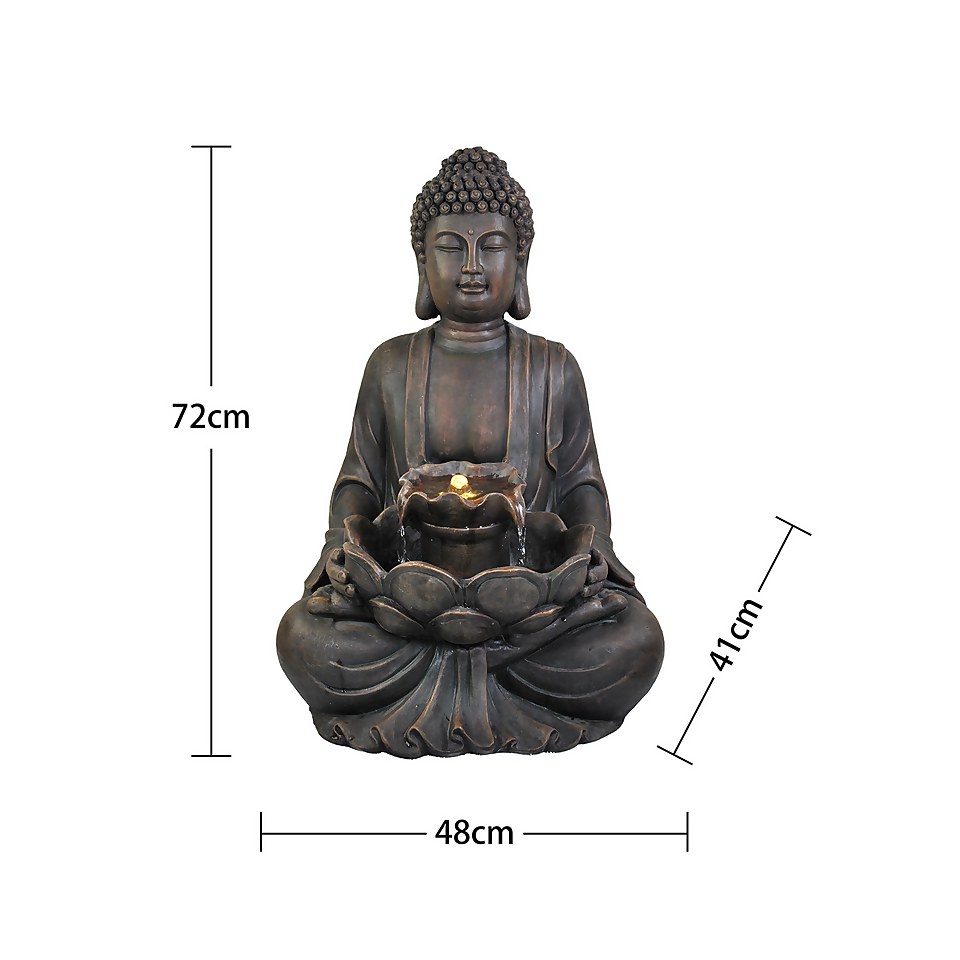Buddha Garden Water Feature with LEDs