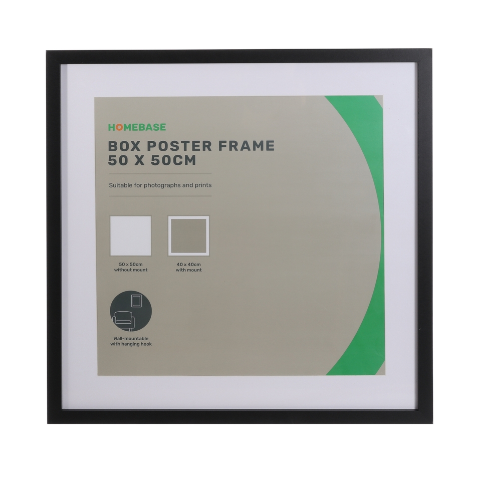 Box Poster Frame - 50x50cm - Black