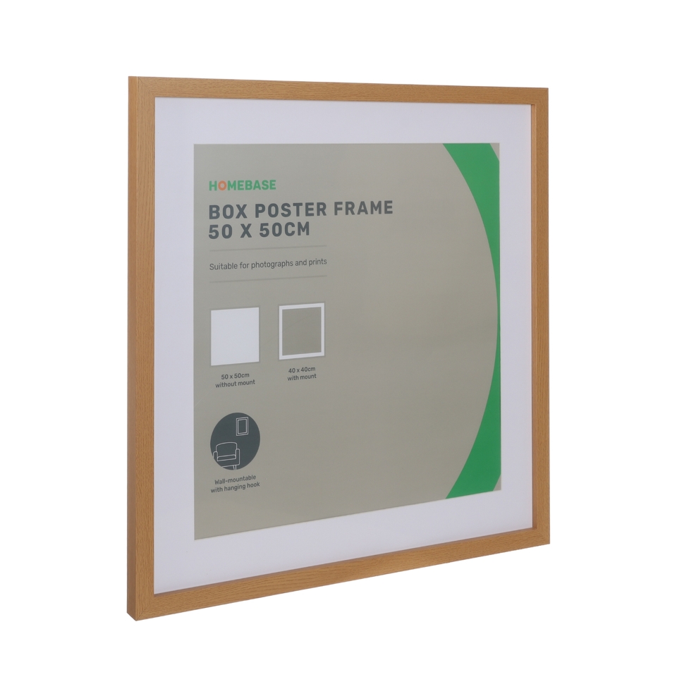 Box Poster Frame - 50x50cm - Oak